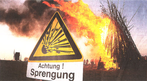 Achtung Sprengung! , so k�nnte es auf dem Liebsch�tzberg hei�en, wenn die Steinbr�che durchgesetzt werden sollten. 